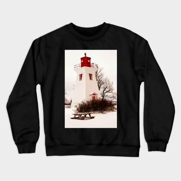 Seaside Lighthouse, Victoria, P.E.I. Crewneck Sweatshirt by Robert Alsop